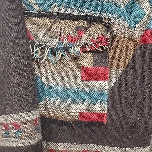 New In Geometric Aztec Patterned Vintage Brown/blue Jacket. Boho Country Western - Picture 2 of 11